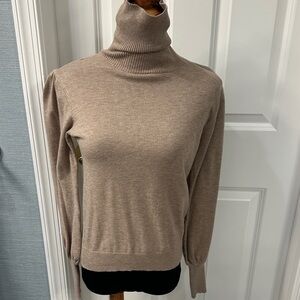 Blu Pepper Classic Tan Turtleneck Sweater